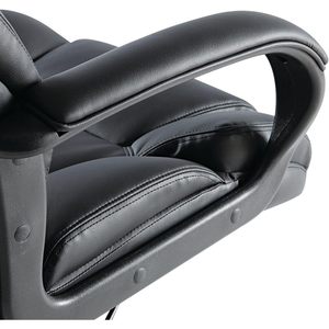 Chaise ergonomique à dossier haut pivotante/inclinable Alera Fraze Series, design moderne, cuir noir, hauteur réglable, tissu, aluminium, PU - Product Image 2