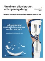 Attelle orthopédique réglable multi-fixation antidérapante pour genou, cheville et pied, soutien post-chirurgical pour la rééducation des membres inférieurs