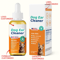 Nettoyant auriculaire pour chien recommandé par les vétérinaires pour l'élimination de la cire excessive et le soin apaisant des oreilles avec formule avancée d'huile ozonée
