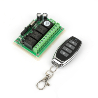 Interrupteur d'ouverture de porte sans fil RF 433 MHz Century Aoke DC12V 4 voies 10A Code d'apprentissage universel Récepteur de relais Télécommande