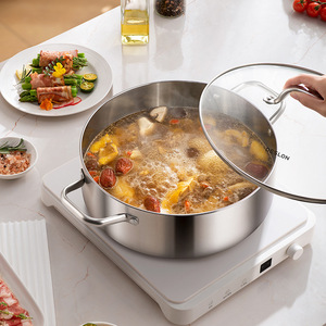 Deshilang Stainless Steel Double Layer <b>Steamer</b> 304 Grade For Gas And Induction Cookers With Lid - Product Image 3