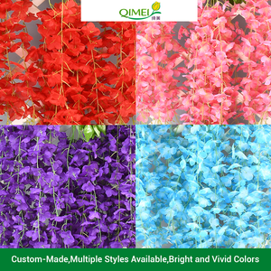 結婚式 の 装飾用 造花 藤 の 花 5分岐 オーキッド ウォールハンギング ストリングス - Product Image 3