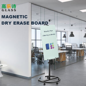 Şık Metal Çerçeveli Mobil Cam Beyaz Tahta, Ofis Okul Ev Kullanımı için Anti-Ghosting Çizilmez Yüzey - Product Image 5