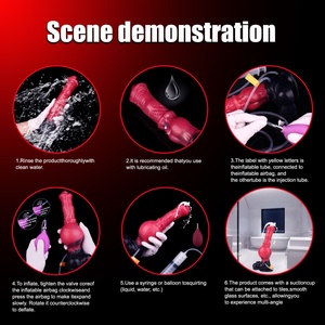 YOCY Dildos Inflables para Perros con Gran Nudo, Tapón Anal con Chorro, Juguete Sexual para Adultos para Mujeres y Hombres, Masturbador de Próstata, Dildo con Eyaculación - Product Image 6