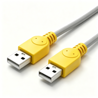 Cable de Datos USB 2.0 Qiulink Macho a Macho, 480 Mbps, Alta Velocidad, Cable USB A a A para Carcasa de Disco Duro, Enfriador, Laptop, Proyector