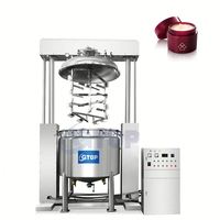 Machine de fabrication cosmétique à bon prix, mélangeur émulsifiant sous vide pour vernis à ongles et crème corporelle avec réservoir phase eau-huile