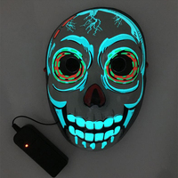 Musique Parti Halloween Lumière Up sound activé masque multi couleur 3D Affichage Masque