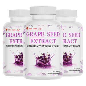Cápsulas Duras de Extracto de <span class=keywords><strong>Semilla</strong></span> de Uva para Recuperación Deportiva, Suplemento Deportivo a Granel con Certificación GMP - Product Image 1