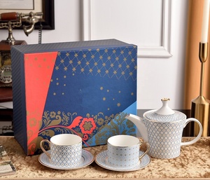 Russian Royal Eco-Friendly Multi Color Star Pattern Bone China 5-Piece Party <b>Tea</b> <b>Set</b> - Product Image 4