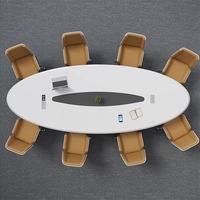 Ensemble de bureau de salle de conférence, mobilier de bureau moderne et minimaliste avec table de conférence et chaises robustes pour usage commercial