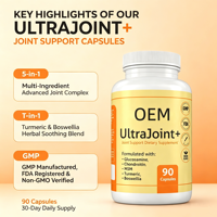OEM UltraJoint Plus Soutien Articulaire avec Glucosamine Chondroïtine MSM Curcuma et Boswellia 90 Capsules Cure de 30 Jours