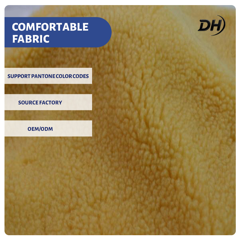 Factory Wholesale Synthetic Imitation Wool Fabric Solid Color Durable Lambswool Lining Plush Fabric Garment Lining