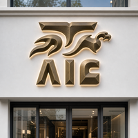 Panneau publicitaire LED miniature personnalisable pour centre commercial, logo d'entreprise, fond mural, acrylique, verre gravé, éclairé