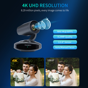 Máy ảnh <span class=keywords><strong>PTZ</strong></span> FEELWORLD 4K10x để phát trực tiếp: theo dõi ai, <span class=keywords><strong>Zoom</strong></span> 10x, LAN(PoE), RS232-Nhà máy bán buôn, hộp đóng gói tùy chỉnh - Product Image 4