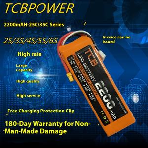Tcb דגם מטוסים 2200mah 11.1v 25c שלט רחוק שלט רחוק צעצוע מכונית צעצוע רחפן צלחת כנף קבועה ביצועים גבוהים חבילת סוללת ליתיום יון" - Product Image 3