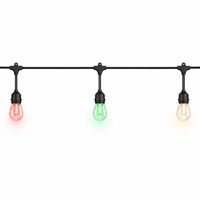 Guirlandes lumineuses extérieures intelligentes RGBW de qualité commerciale 10M 15M, étanches IP65, ampoules E27 S14, application Tuya WiFi, synchronisation musicale, commande vocale