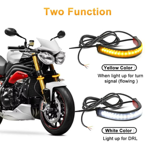 Barra de Luz LED para Amortiguador de Motocicleta, Plástico ABS, Dos Colores, Indicador de Freno, Accesorio de Modificación - Product Image 3