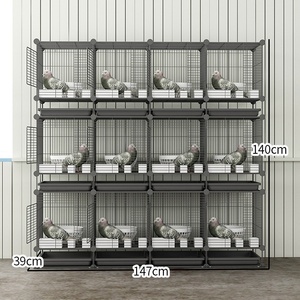 Kuşlar papağan üreme kafesleri uçuş kafesi Metal büyük pet ev kuşlar için istiflenebilir kuş kafesi Parakeets - Product Image 6