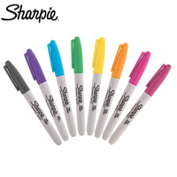 Marqueur Sharpie à base d'huile américain 30001, stylo à pointes obliques sans poussière pour atelier, pointe de pinceau oblique pour papier, plastique, effaçable à l'air