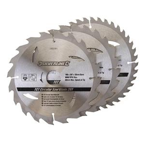 Silverline TCT Circular <b>Saw</b> <b>Blades</b> 20, 24, 40T 3pk 190 x 30 - 25, 20mm Rings - Product Image 1