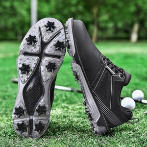 White Mesh <b>Golf</b> Shoes with Blue Yellow Accents Rubber Outsole Unisex Spring Breathable Sport Sneakers - Product Image 6