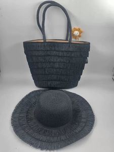 BESTELLA Nouveauté Été Sac de Plage Grande Capacité à Pompons pour Femme et Ensemble Chapeau de Paille – Fournisseur OEM ODM pour Vacances - Product Image 6