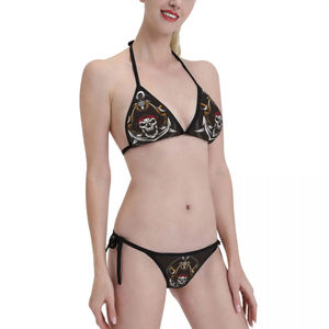 <span class=keywords><strong>Sortie</strong></span> d'usine jeune fille Sexy Bikini chaud Xxx crâne Pirate conception motif personnalisé Logo Xxx chaud Bikini jeune fille nager - Product Image 4