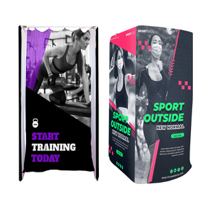 Tissu de Tension avec Logo imprimé personnalisé, couleur, Portable, Pop-Up, <span class=keywords><strong>Dressing</strong></span> avec rideaux - Product Image 4