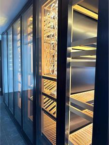 Vitrine d'exposition à comptoir haut en acier inoxydable pour boisson au <span class=keywords><strong>vin</strong></span> de liqueur pour la présentation de la salle de culture du <span class=keywords><strong>vin</strong></span> de sauce - Product Image 3