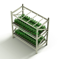 Table d'inondation de culture hydroponique Support de culture vertical mobile Plateaux de plantes modulaires Table de culture