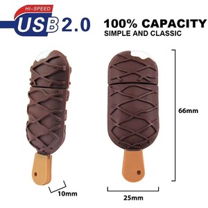 Nhà Máy Bán buôn tùy chỉnh mới thời trang PVC USB Flash Ổ đĩa Ice Cream Shape-128gb 64GB 32GB 16GB USB Memory Stick 2.0 Thẻ bút Key - Product Image 5