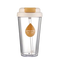 Gobelet en plastique réutilisable, écologique, isolé, design moderne, grande capacité, double paroi, sûr pour le café, le jus, utilisation en extérieur