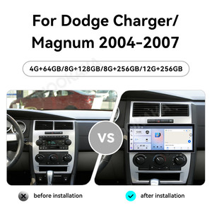 Autoradio MOOKAKA 15,8 pouces pour lecteur Android avec écran tactile pour Dodge Charger/<span class=keywords><strong>Magnum</strong></span> 2004-2007, CarPlay sans fil, GPS, Wifi - Product Image 2