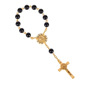 LC202403182 Ultima Moda Rosario per Bambini con Perle di Vetro, Gioielli Religiosi Cristiani Classici all'Ingrosso - Product Image 6