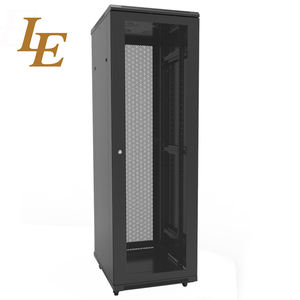Baies de serveur 42U de 19 pouces perforées et ventilées pour portes avant/arrière avec ventilateurs de refroidissement et entrée de câbles supérieure/inférieure en stock en acier SPCC - Product Image 6