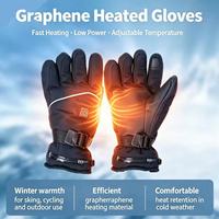Mitaines de ski chauffantes en graphène de haute qualité, rechargeables par USB, imperméables, coupe-vent, épaissies, avec protection contre la surchauffe, réglables pour camping-car et voiture