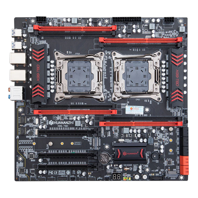 The All-new South China X99-T8D Dual Motherboard LGA 2011-3 XEON X99 Motherboard Supports CPU E5 Series