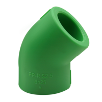 Accessoires de plomberie en plastique PPR vert, surface lisse, raccords d'alimentation en eau