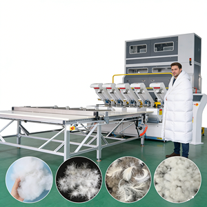 Machine de remplissage entièrement automatique multi-tubes haute précision 0,5g sans fuite pour housses de couette et d'oreiller de type canal (plumes et <span class=keywords><strong>duvet</strong></span>) - Product Image 1