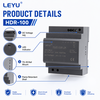 Alimentation sur rail DIN 24V 3.83A 92W, alimentation industrielle à découpage SMPS, convertisseur AC/DC mince