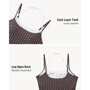 Top Deportivo Halter FOXA para Mujer con Sujetador Incorporado, Diseño de Puntos, Top Largo, Absorbe el Sudor, Ideal para Yoga - Product Image 6