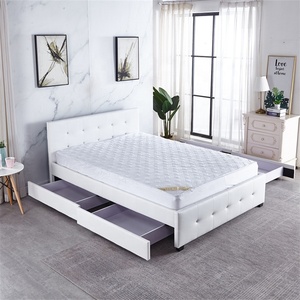 Hot Bán Bắc Âu Thiết Kế Tối Giản Giường Trắng Nữ Hoàng Kích Thước Giường Đôi Với Lưu Trữ Ngăn Kéo Cho Nội Thất Phòng Ngủ - Product Image 1