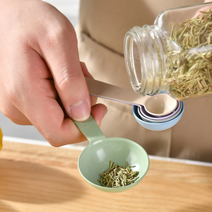 Juego de Tazas y Cucharas Medidoras de Acero Inoxidable Coloridas, Herramienta de Medición para Hornear, Cuchara Medidora de Cocina con Escala - Product Image 3