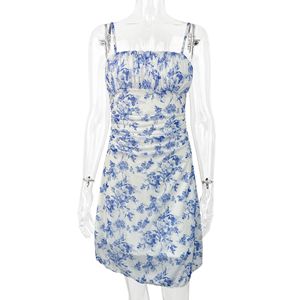 Nuovo Arrivo: Abito Estivo <span class=keywords><strong>da</strong></span> <span class=keywords><strong>Donna</strong></span> con Spalline, Sexy, Floreale, con Cintura in Vita - Product Image 4