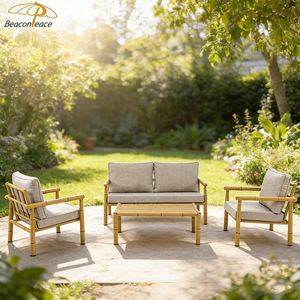 Conjunto de Sofás de Bambú Modernos para Jardín, Muebles de <span class=keywords><strong>Exterior</strong></span>, Sofá Seccional para Patio, Balcón o Terraza de Villa - Product Image 2