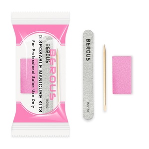Kit de <span class=keywords><strong>Manicura</strong></span> <span class=keywords><strong>y</strong></span> <span class=keywords><strong>Pedicura</strong></span> Desechable 3 en 1 Color Morado, Precio de Fábrica, Suministro para Spa de Pies <span class=keywords><strong>y</strong></span> Uñas - Product Image 2