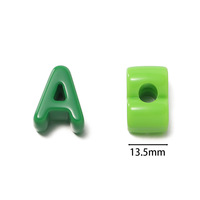 Perles en acrylique colorées à gros trous, perles lettres, pour la fabrication de bijoux faits main, chaînes de téléphone portable, accessoires de porte-clés