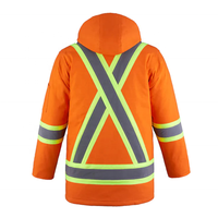 Blouson de sécurité réfléchissant en coton 100% imperméable et isolé, haute visibilité ANSI Classe 2, pour l'hiver, fourni par l'usine