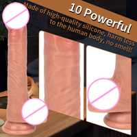 Machine sexuelle à poussée réaliste en silicone pour femmes, 10 modes de vibration, télécommande, jouet pour point G et stimulation anale, plaisir ultime