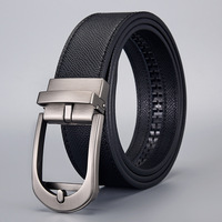 Sabuk Kulit Pria Model Split Buckle Otomatis Nyaman untuk Bisnis Kasual Celana Jeans Celana Panjang Pakaian Sehari-hari Kerja Kantor OEM Grosir